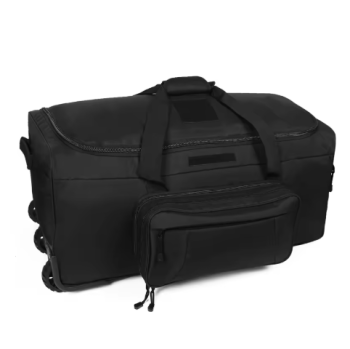 P1555 Large Capacity Tactical Duffel Bag Rolling Luggage for Heavy-Duty Camping Hiking Luggage Travel Suitcase