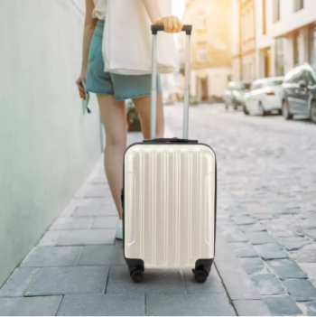 P1558 mini Makeup Case 2-piece Luggage Set, 20" Carry-on Expandable Luggage Hard-edged Lightweight Suitcase