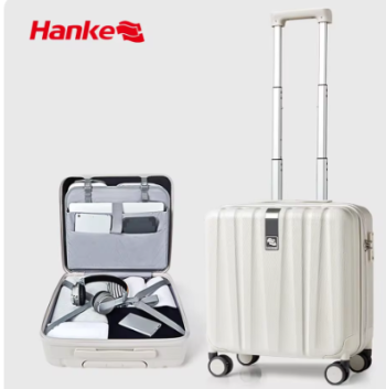L717 Hanke Business 14 Inch Underseat Suitcase 16 Inch Carry On Luggage Underseat Hard Shell 100% PC Spinner Wheels Boarding