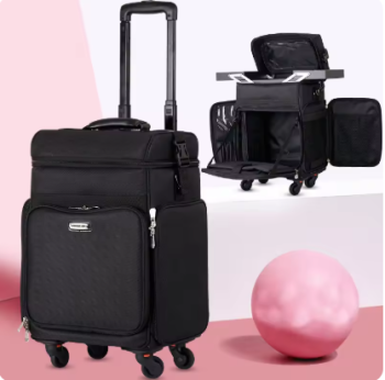 P1667 ladies Nails Makeup Toolbox,Women large capacity Trolley Cosmetic case Rolling Luggage bag,Beauty Tattoo Salons Trolley Suitcase