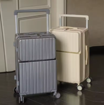 Pi1622 2025 New Luggage Front Opening Carrier 28 inch Trolley Case Wide Trolley Large Capacity Carry on Suitcase Type & USB Port