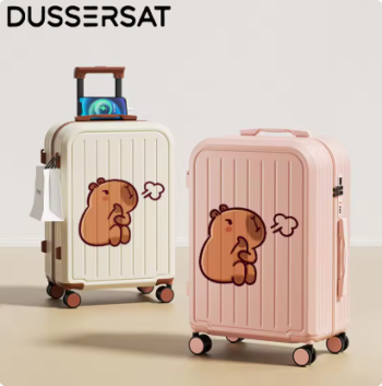 Pi1563 20 22 24 26 28 Inch Cute Cartoon Suitcase Luggage with 360° Spinner Wheels Lightweight Travel Trolley for Kids Adults