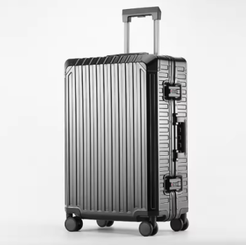 Pi1437 20"24"28" Inch Aluminum Trolley Suitcase Waterproof Metallic Cabin Luggage Trolly Bag With Wheels