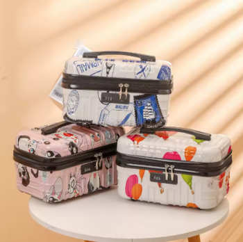 L552 Mini travel case hot selling hand-held metal corner luggage case travel bag women's makeup box