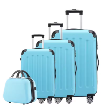 L556 Wholesale new 4 in1 hardside luggage valise de voyage 4 pcs suit case bags trolley travel Abs Pc suitcase