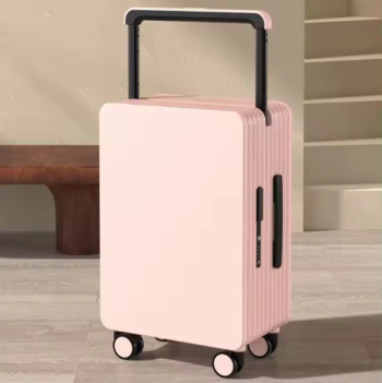 L557 Center balance wide trolley suitcase female 2024 small boarding password case large capacity universal wheel trolley case