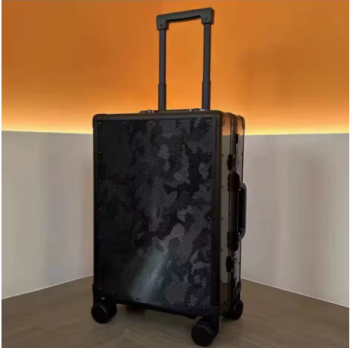 Pi1396 Full carbon brazing suitcase New aluminum frame trolley case Universal wheel business strong and durable suitcase Hard case20 24