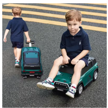 L693 Children's Luggage Toy Car 2-in-1 Suitcase Can Sit and Ride Skidding Boys Girls Baby Trolley Case Kids Gift Suitcase Trip Cabin