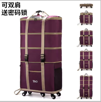 P1520 Large capacity 158 air check bag universal wheel, study abroad Oxford cloth folding aircraft luggage travel bag