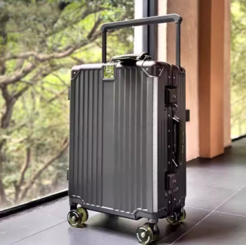 TH091 Wide Handlebar Suitcase Rolling Luggage Large Capacity Aluminum Frame Trolley Case with Colorful Silent Spinner Wheels TSA Lock