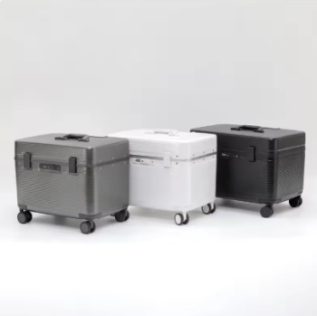 P1643 Aluminum Alloy Frame Suitcase, Top-Opening ABS Portable Trolley Case, Universal Wheels, Customs Code Lock Boarding Case