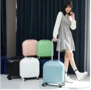 L696 New ice cream trolley carry-on suitcase lightweight girls 18-inch student suitcase men, silent wheel luggage trendy