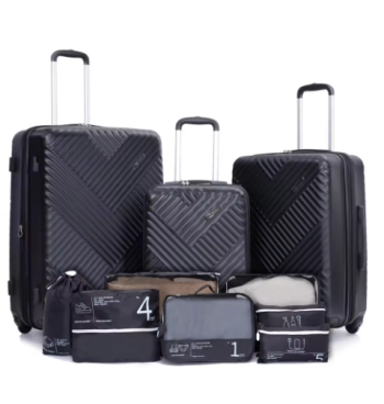 P1532 Luggage Sets 3 Piece with Double Spinner Wheel,Suitcase Set PC Hard Case with TSA Lock and Organizer Storage Bags