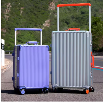 L572 Suitcase Wide Handle Travel Suitcase Men 20 22 24 26 inch Carry-On Rolling Luggage Women PC Aluminum Frame Trolley Case