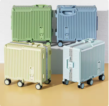 P1596 20 inch Mini Travel Suitcase Aluminum Frame Box Luggage Organizer Chirldren Ride Case Small Password Box Boarding Case