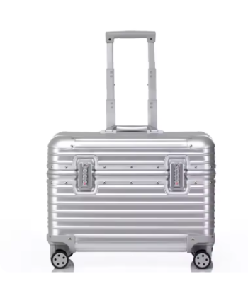 P1628 18/22'' 100% Aluminum Small Suitcase Top Opening Photography Camera Case Carry-on Cabin Suitcase Password Lock Luggage Toolbox