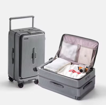 TH152 KLQDZMS Suitcase Front Opening Boarding Box USB Charging Multifunctional Trolley Case 20"24"26"28 Inch Large Capacity Luggage