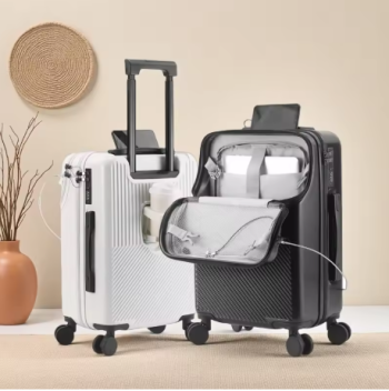 L573 Multi-Functional Business Suitcase Front Open Boarding Case Abs+Pc Material Cup Holder UBS Charging To Interface Suitcase 20