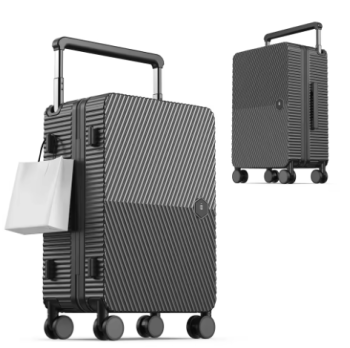 TH100 Lightweight 22 Carry on Luggage, Hard Shell Suitcase with 360°Spinner Wheels, Airline Boarded Suitcase & LSA Lock Dual Zippers