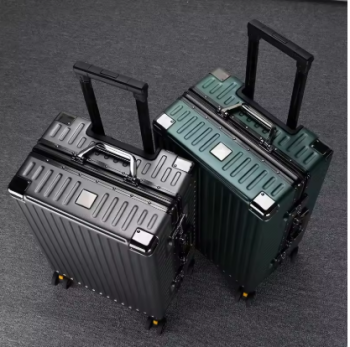 P1597 Suitcase Aluminum Frame Trunk Waterproof Man Bag Can Sit Cabin Suitcase 20 inch Female Carry-on Boarding Password Trolley Case