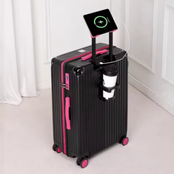P1649 High-quality 29'' Suitcase Large Capacity Boarding Box 20 inch Multi-function with Type-c Charging Port Collision Colour Luggag