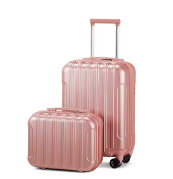 L577 2 Piece Luggage Set, 20" Carry-On Expandble Luggage Hardside Lightweight Suitcase, 14" Mini Cosmetic Cases