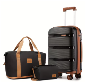 P1541 Kono 20" Carry-On Suitcase Set - Hardshell Trolley with Toiletry Bag, Lightweight for Travel