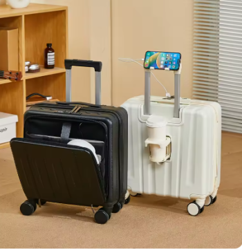 P1611 18 inches Suitcase Light Weight Suitcase Large Capacity Travel Case Spinner Wheels Suitcase Small Luggage Compartment