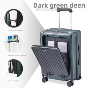 TH243 KLQDZMS Handheld Travel Suitcase Boarding Box USB Charging Trolley Case Universal Wheel 20"22"24"26 Inch Rolling Luggage