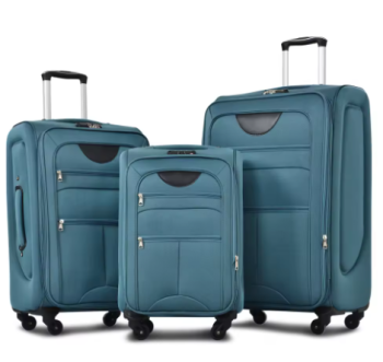 Pi1420 Softside Luggage Expandable 3 Piece Set Suitcase Upright Spinner Softshell Lightweight Luggage Travel Set