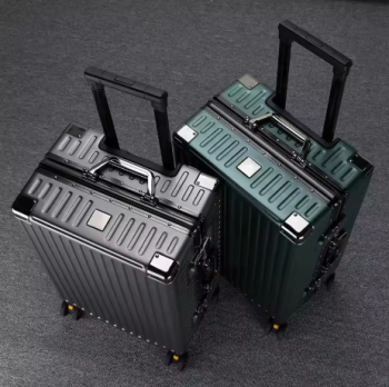 Pi1427 Suitcase Aluminum Frame Trunk Waterproof Man Bag Can Sit Cabin Suitcase 20 inch Female Carry-on Boarding Password Trolley Case