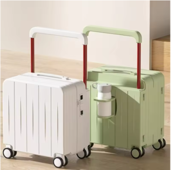 Pi1425 18/20 inch Boarding Box Wide Trolley Luggage Ultra-light 2025 New Password Cabin Bag Small Suitcase with USB Port Cup Holder