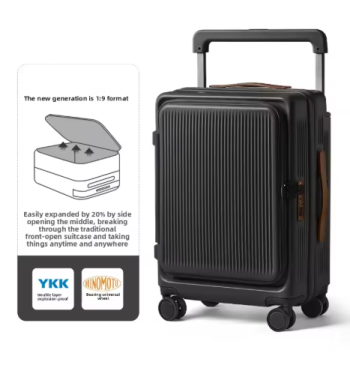 Pi1426 KLQDZMS Side Opening Suitcase ABS+PC Boarding Box 20"24 Inch Strong Durable Trolley Case Universal Wheel Rolling Luggage