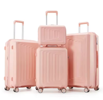 P1548 4 Piece Luggage Set Hard Shell Expandable Suitcases with Spinner Wheels TSA Lock Travel Suitcase Rolling Luggage 14/20/24/28Inch