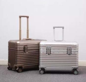 Pi1484 All Aluminium Magnesium Alloy Captain's Luggage Top Flap Camera Case 18/20‘’ Cabin Suitcase 22/24‘’ Trolley Case