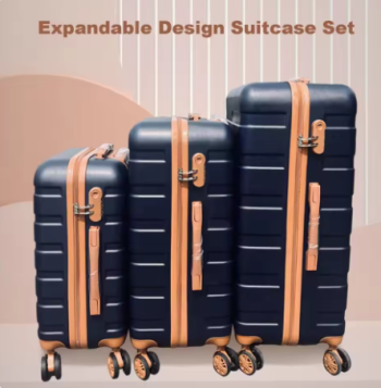 L592 3-piece Luggage Set 3-piece Hard Shell Spinner Wheel Suitcase Set with Tsa Lock Sizes 20/24/28 Inch Luggage Set for Adventures