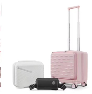 TH116 18" Carry on Luggage with Front Open Door &Laptop Interlayer Hard Shell Suitcase Built-In TSA Luggage Lock Hardside Lightweight