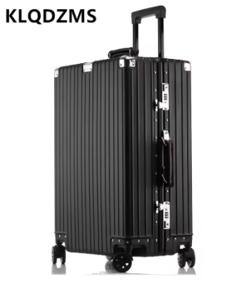 TH125 KLQDZMS Luggage 20"24"26"29"30 Inch Large Capacity Trolley Case Full Aluminum Magnesium Alloy Boarding Box Business Suitcase