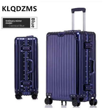 TH130 KLQDZMS High Quality Suitcase All Aluminum Magnesium Alloy Boarding Box Men's Business Trolley Case 20“24”26"29 Inch Luggage