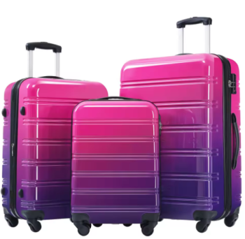 P1560 Hardshell Luggage Sets 3 Piece Gradient Color Expandable Suitcase with Spinner Wheels and TSA Lock Lightweight 20" 24" 28"