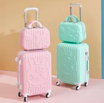 TH280 New love cartoon cat luggage female pull bar suitcase box universal wheel password travel case 20 " carry on boarding luggage