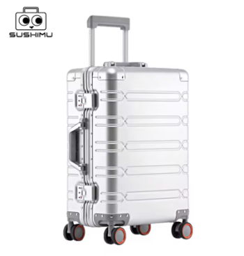 Pi1490 SUSHIMU All-aluminum-magnesium alloy trolley suitcase, spinner wheel, aluminum alloy suitcase, box, password boarding suitcase