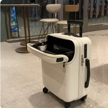 TH281 New front opening boarding suitcase men women 20/24/26 inch lightweight trolley travel luggage fashion USB charging luggage