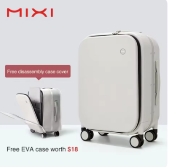 TH186 Mixi Patent Design Aluminum Frame Suitcase Carry On Rolling Luggage Beautiful Boarding Cabin 18 20 24 Inch M9260