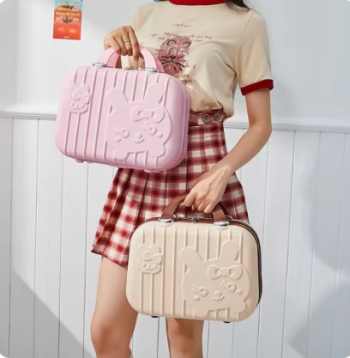 TH246 Storage Bag Rabbit Portable Suitcase Cartoon Mini Mini Luggage Square Box Large Capacity Small Makeup Box Travel