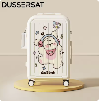 P1604 Cute Luggage Suitcase 20/22/24/26/28 Inch Cartoon Printed Travel Luggage Durable ABS+PC Material Suitcase with TSA Lock & Wheels