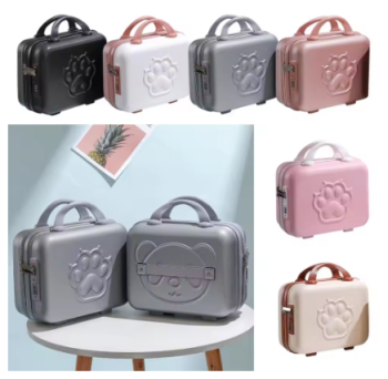 P1607 Small Suitcase Case with Handle Portable Small Password lock Cosmetics