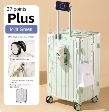 P1682 Large Capacity Suitcase 30/32 inchThickened Strong and Durable Aluminium Frame Luggage Trolley Case 20-28 inch Carry-on Suitcase