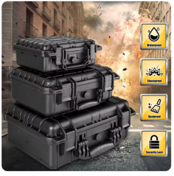 L664 1pc Safety Instrument Tool Box Waterproof Hard Carry Case Bag Tool Case Sponge Protective Tool Storage Box Shockproof Hard Case