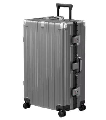 P1581 Krute Luggage 28 Inch Aluminum Frame No Zipper Large Luggages Noble Metal Hardshell Lightweight Luggage PC+ABS TSA Suitcase